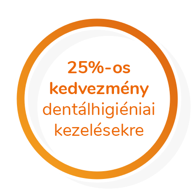 25% kedvezmény dentálhigiéniai kezelésekre grafika