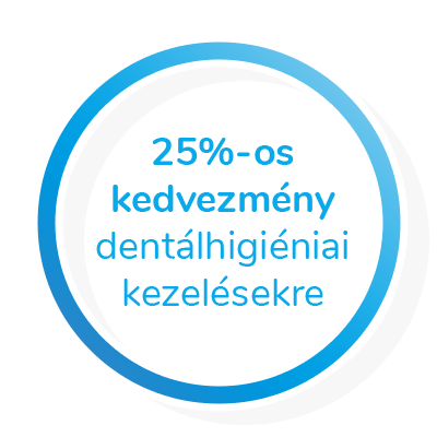 25% kedvezmény dentálhigiéniai kezelésekre grafika