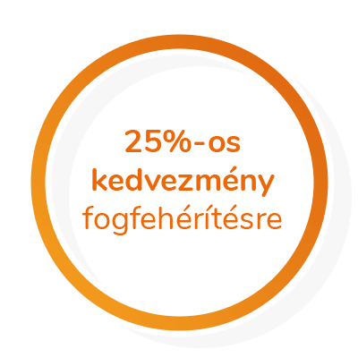 25%-os kedvezmény fogfehérítésre grafika